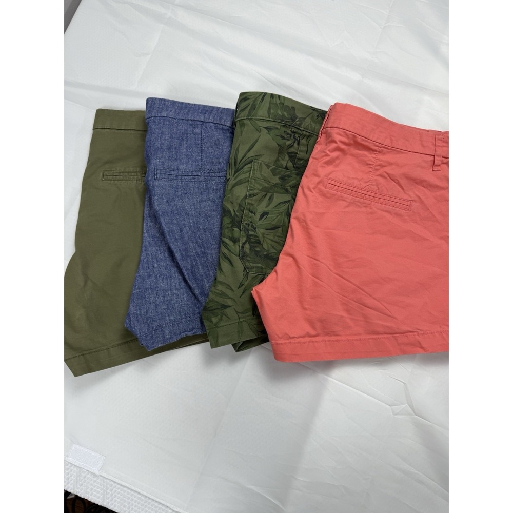 Bundle of 4 Old Navy Cotton Shorts | Coral, Blue, Green, & Tropical Size 8 | EUC